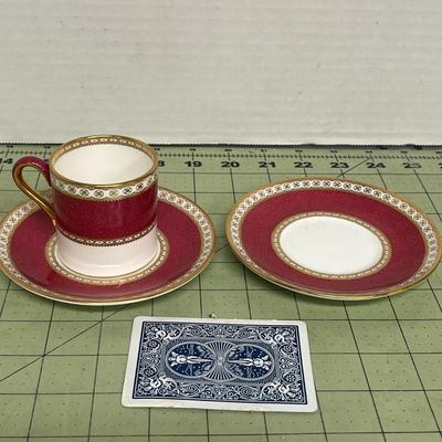 Sale Photo Thumbnail #318: Includes a Small Espresso Cup and Two Matching Saucers.