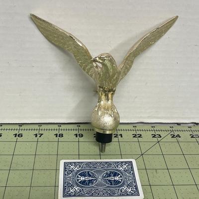 Sale Photo Thumbnail #343: Majestic Eagle with Detailed Feather Texture, Perched Above a Threaded Mounting Base.