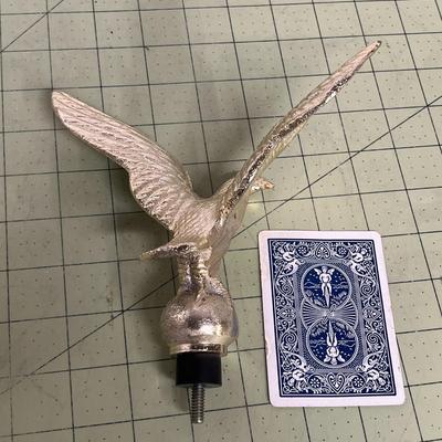 Sale Photo Thumbnail #344: Majestic Eagle with Detailed Feather Texture, Perched Above a Threaded Mounting Base.
