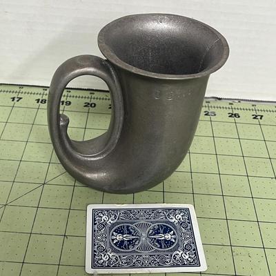 Sale Photo Thumbnail #364: Curved, Integrated Handle Shaped like a stylized horn or tusk.