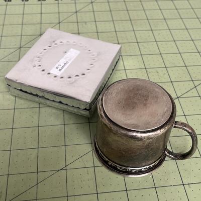 Sale Photo Thumbnail #377: Its Includes small silver-plated baby cup and Embossed Aluminum Trinket Box