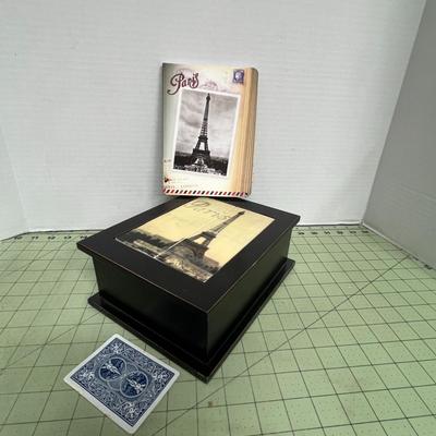 Sale Photo Thumbnail #405: Its Includes black wooden keepsake box and Matching Journal-Style Notebook.