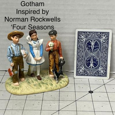 Sale Photo Thumbnail #484: Handpainted and Based on Norman Rockwell’s "Four Seasons".