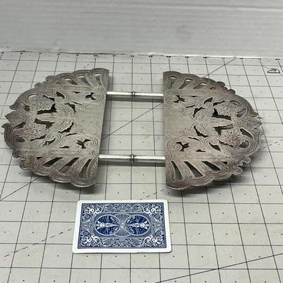 Sale Photo Thumbnail #515: Cutout Filigree Floral and Scrollwork Design.