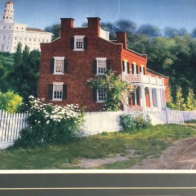 Sale Photo Thumbnail #611: Nauvoo Temple & Red Brick Store Scene.