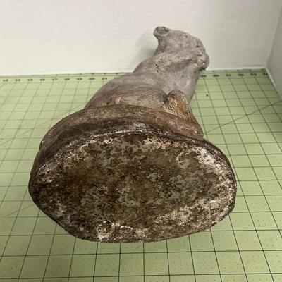 Sale Photo Thumbnail #764: Heavy concrete cat sculpture, slightly dirty base, durable garden décor.