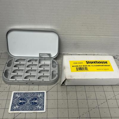Sale Photo Thumbnail #808: Includes fly fishing flies and compact 16-slot storage container.