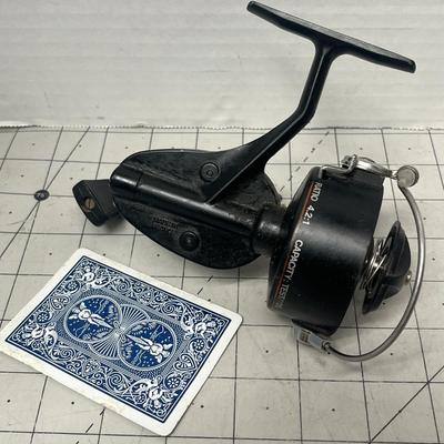 Sale Photo Thumbnail #824: Two vintage Mitchell spinning reels, durable graphite carbon spool design.