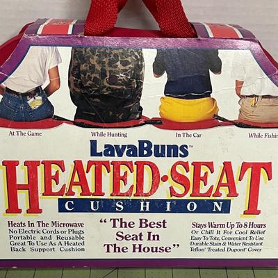 Sale Photo Thumbnail #833: Portable microwaveable cushion keeps seats warm for hours outdoors.
