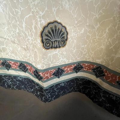 Sale Photo Thumbnail #845: Includes curtain, liner, rod, clips, seashell pattern, standard size.