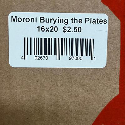 Sale Photo Thumbnail #867: Includes Moroni artwork 16x20 with chipped frame taped in place and 11x17 surplus picture frame.