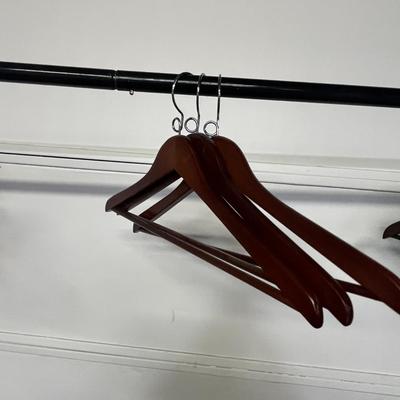 Sale Photo Thumbnail #885: Mixed wood hangers set, includes Macy’s and Nordstrom, size 43R.