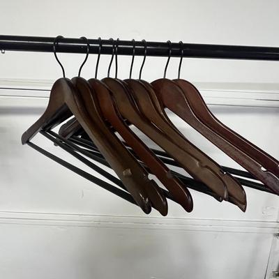 Sale Photo Thumbnail #884: Mixed wood hangers set, includes Macy’s and Nordstrom, size 43R.