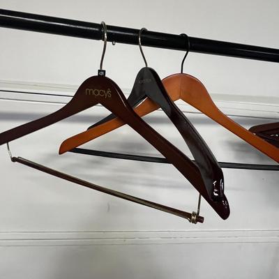 Sale Photo Thumbnail #886: Mixed wood hangers set, includes Macy’s and Nordstrom, size 43R.