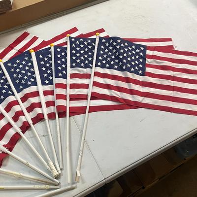 Sale Photo Thumbnail #1000: Each flag measures 17.5 x 12 inches, with poles