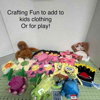 Sale Photo Thumbnail #1030: Includes plush toys, appliqués, flowers, character pieces