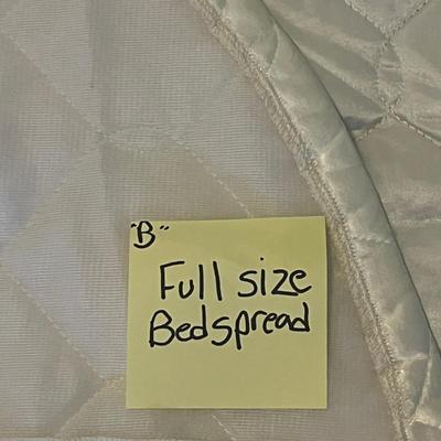 Sale Photo Thumbnail #1040: Quilted ivory satin cover with diamond stitching