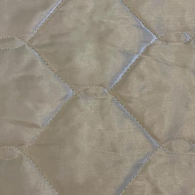 Sale Photo Thumbnail #1039: Quilted ivory satin cover with diamond stitching