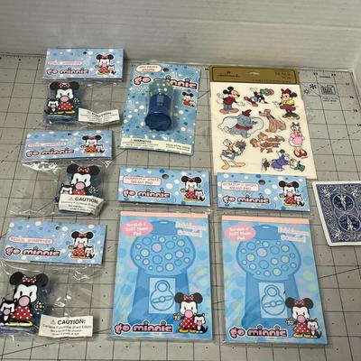 Sale Photo Thumbnail #1064: Stickers, stamps, ink pads, sharpener, Minnie items