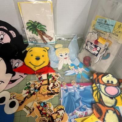 Sale Photo Thumbnail #1071: Includes Mickey, Minnie, Disney, cartoons, lace appliqués