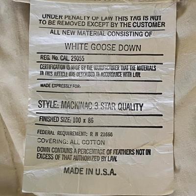 Sale Photo Thumbnail #1085: 230 thread count, 100% cotton, down-proof cover