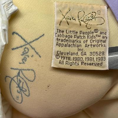 Sale Photo Thumbnail #1234: Blonde yarn hair, purple dress, collectible classic!