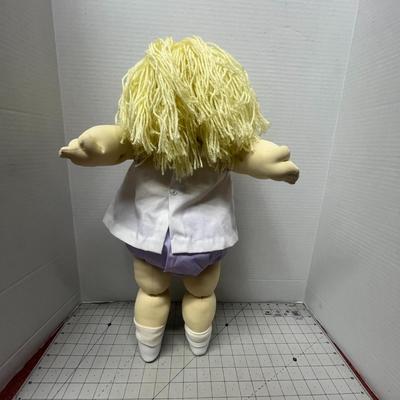 Sale Photo Thumbnail #1237: Blonde yarn hair, purple dress, collectible classic!