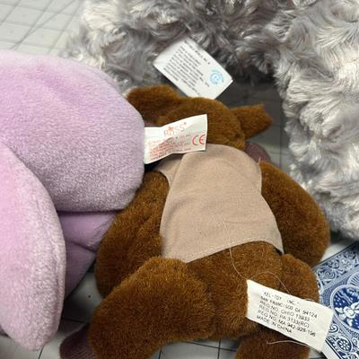 Sale Photo Thumbnail #1269: Gray bear, moose, Russ purple teddy included