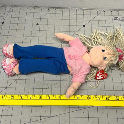 Sale Photo Thumbnail #1283: 12" plush girl doll with original tag