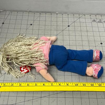 Sale Photo Thumbnail #1284: 12" plush girl doll with original tag