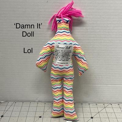 Sale Photo Thumbnail #1290: 15" soft doll, yarn hair, handmade style