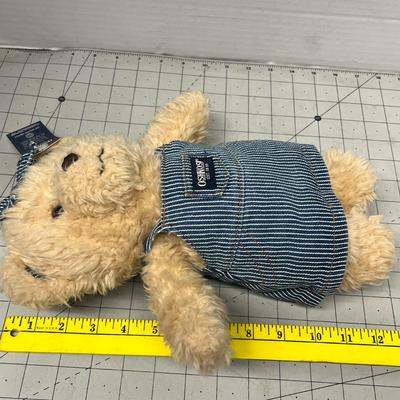 Sale Photo Thumbnail #1295: Plush bear in denim dress, brand new