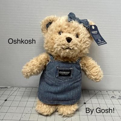 Sale Photo Thumbnail #1292: Plush bear in denim dress, brand new