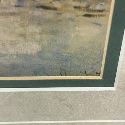 Sale Photo Thumbnail #1376: 16.5x14 print with gold frame, serene setting