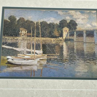 Sale Photo Thumbnail #1374: 16.5x14 print with gold frame, serene setting