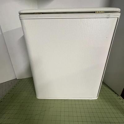 Sale Photo Thumbnail #1416: Tall, lightweight hamper with textured finish