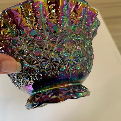 Peacock Carnival Glass