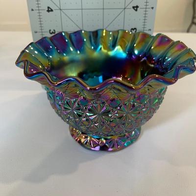 Peacock Carnival Glass