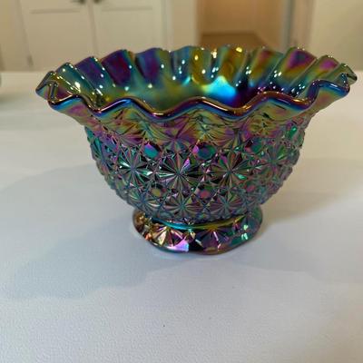 Peacock Carnival Glass