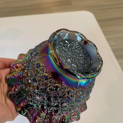 Peacock Carnival Glass