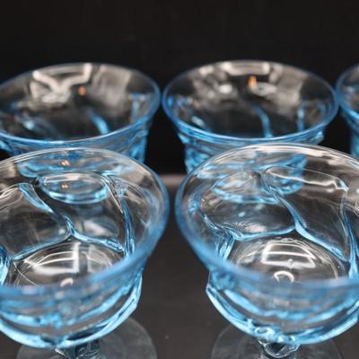 Fostoria Jamestown Blue Sherbet/Champagne Glass - Set of 8