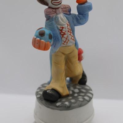 Vintage Clown Rotating Music Box