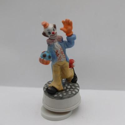 Vintage Clown Rotating Music Box