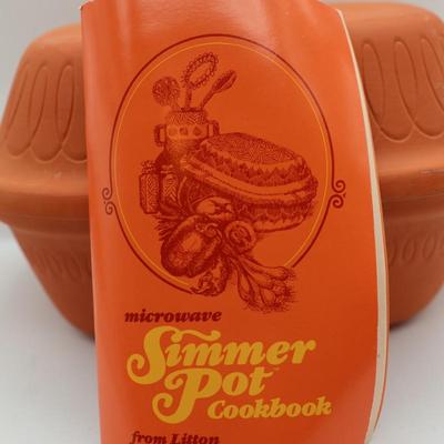 Vintage Litton Simmer Pot Clay Terra Cotta Dutch Oven