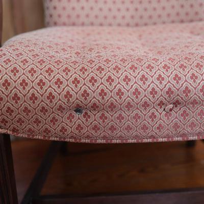 Pair of Vintage Upholstered Armchairs with Wood Frames