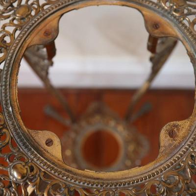 Vintage Brass & Onyx Plant Stand Table