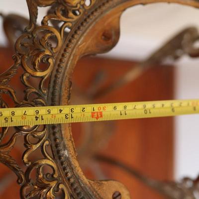 Vintage Brass & Onyx Plant Stand Table
