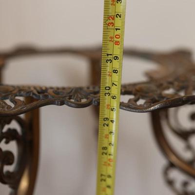 Vintage Brass & Onyx Plant Stand Table