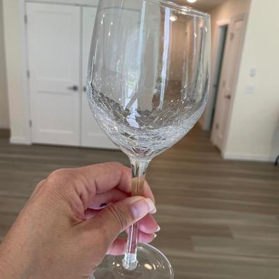 Pier 1 Crackle Wine Glasses & more