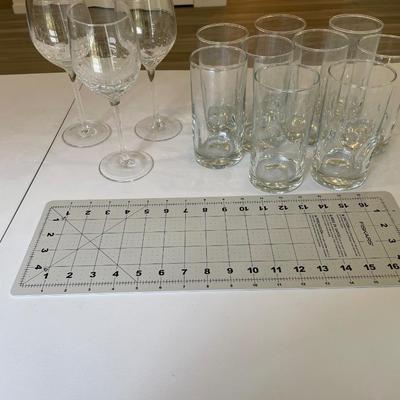 Pier 1 Crackle Wine Glasses & more